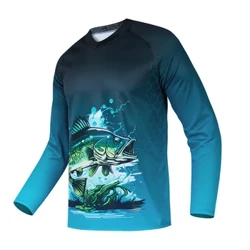 Fiskekläder 2024 Custom Sublimation Ny turnering Fiskeskjortor UV-skydd 50+ Långärmad herrtröja Andas