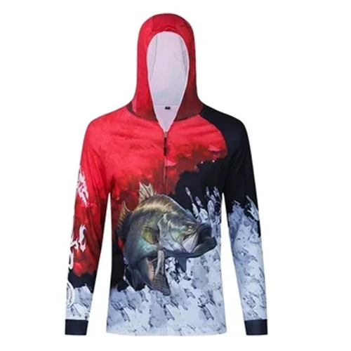 Anti-UV-kleding met lange mouwen en capuchon Tops Sportkleding vissenoverhemden Zonnebrandcrème vrije tijd Outdoor-viskleding Heren