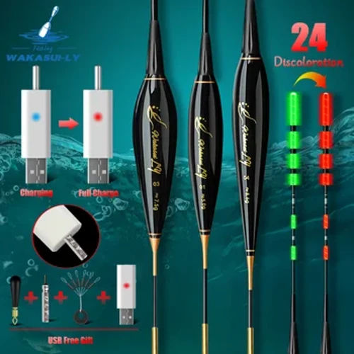 NUOVO UPGRATO FLOATO ELETTRICO FLOATO LUNGA LUNGA LUNGA DELLA PESCA ROCCIA DI PILIZIO DI PAZIONE SENSEGGIO ROSSO ROSSO E FLOATO BOLDA+USBCHARGE