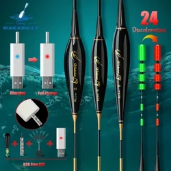 NUOVO UPGRATO FLOATO ELETTRICO FLOATO LUNGA LUNGA LUNGA DELLA PESCA ROCCIA DI PILIZIO DI PAZIONE SENSEGGIO ROSSO ROSSO E FLOATO BOLDA+USBCHARGE