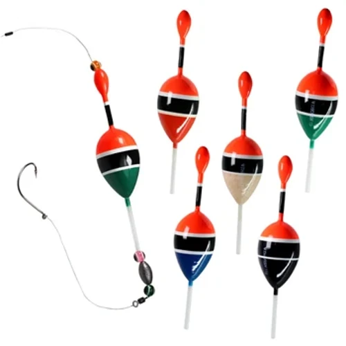 5ks/šarže Fishing Slip Float Bobbers 15g 5g Balsa Wood Fishing Slip Float 6 farieb Slip Bobber Rigs