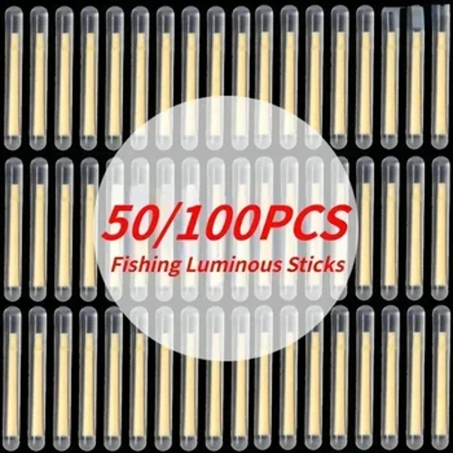 Bể Phao Câu Cá Đèn Dính Đom Đóm Huỳnh Quang Lightstick Đêm Phao Cần Đèn Đậm Phát Sáng Dính Câu Phụ Kiện