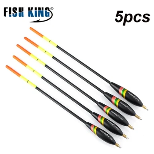 4/5 pezzi di pesca a dimensioni miste galleggianti durevoli palowhia in legno di boia verticale bobber per pesca di pesca a galleggiante.