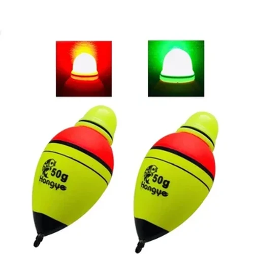 2/4 30/40/50/60/70/80g/100g EVA Dạ Quang Câu Cá Phao Đêm Đèn Dính Xốp Nhựa Bobber Biển Đá Câu Cá Nổi Bật Phao