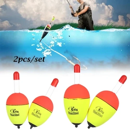 2 Chiếc 5/8/10/15/20/30/40/50/60G EVA Dạ Quang Câu Cá Phao Đêm Đèn Dính Xốp Nhựa Bobber Biển Đá Câu Cá Nổi Bật Phao