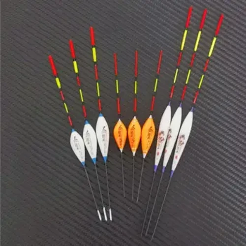 Flutuador de carpa crucian de alta sensibilidade, flutuador médio longo, flutuador sensível à gravidade, equipamento de pesca com cauda em negrito, flutuador curto