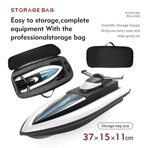 Cwch cyflym 2.4GHz LSRC-B8 RC Gyda Bag Storio Modur Dwbl Modur Dwbl Trydan Rasio Cyflymder Uchel Teganau Llong Cludadwy ar gyfer bachgen