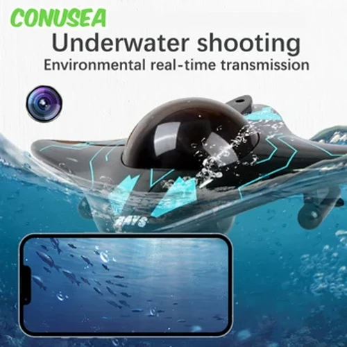 6Ch Rc Boot Onderzeeër met Camera Onderwater Afstandsbediening Wifi Fpv Afstandsbediening Boten Radio Control Speelgoed voor Kinderen Geschenken