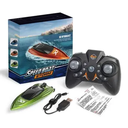 Mini RC Boat 5km/h Radio Remote Controlled High Speed ​​Ship na may LED Light Palm Boat Summer Water Toy Pool Mga Laruan Mga Modelong Regalo