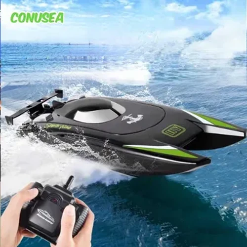 I-2.4G Radio Rc Boat 30Km/h Racing Boat High Speedboat 20Mins Ibhethri 2 Ch Dual Motor Isilawuli kude Esingangeni Manzi Umkhumbi Wokudlala Ithoyizi