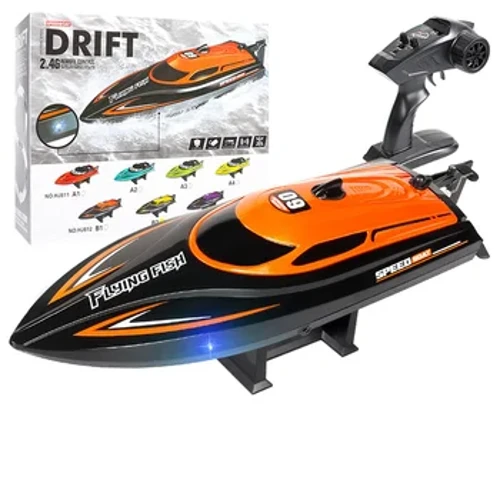 2.4G 4CH RC Σκάφος Αδιάβροχο 25km/H High Speed ​​Electric Racing Speedboat with LED Light Outdoor Lakes Pools Παιχνίδια για αγόρια Παιδιά