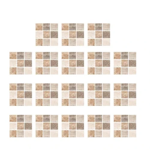 18 pcs Mosaic Tile Sticker 3D Removable Self Adhesive Waterproof Anti-Aila Backsplash Peel a no ka lumi kuke lumi lumi hoʻonani ʻano 1