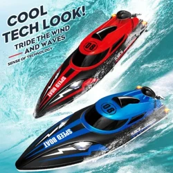 HJ808 RC Batterij Boot 2.4Ghz 25 km/u Hoge Snelheid Afstandsbediening Racing Schip Water Speedboot Kinderen Model speelgoed