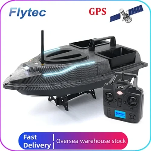 Flytec Official Store V900 V700 GPS 40 Punkte, 500 m, automatisches Fahren, automatische Rückkehr, 1,5 kg, ferngesteuertes Köderboot mit Lenklicht zum Angeln