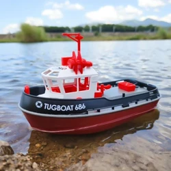 НОВ Rc Boat 2.4G 1/72 Моќен двомотор со долг дострел безжичен електричен далечински управувач Реморкер Модел играчки за момчиња млазен брод