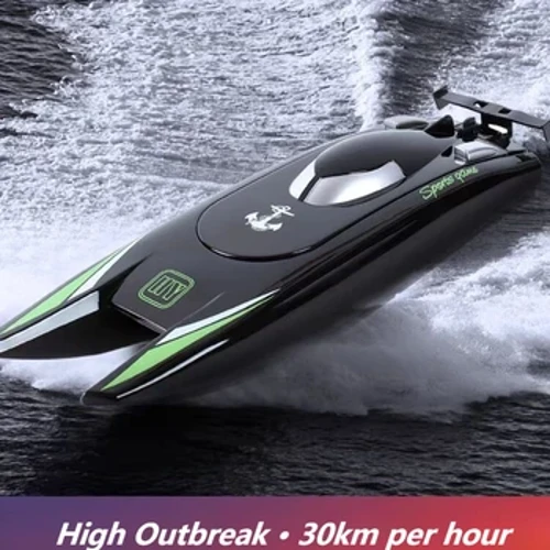 2,4g 30km/h Dual-Motor Fernsteierung Boot Héichgeschwindeg Geschwindegkeetsboot Kanner Racing Boot Waassersport Jongen Spillsaachen Gebuertsdagskado