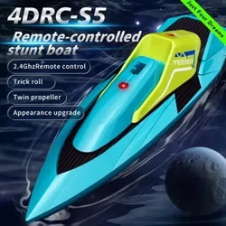 2.4G Mini RC Itsasontzia 10 km/h Abiadura Handiko Itsasontzia Irrati Urruneko Kontrolatua Ontzia Motor Bikoitza Lasterketa Elektrikoa Itsasontzia Udako Ur Igerilekua Jostailua