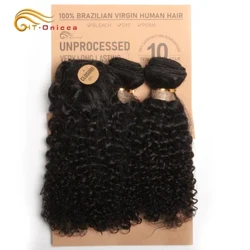 Pacchetti ricci viziosi con bundle di capelli umani naturali raggruppamenti di capelli indiani con chiusura circolare