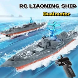 Llong Rheoli Anghysbell Cyflymder Uchel Haf Efelychu Llwyd Llong Ryfel Model Llong Ryfel Mini Rc Cwch Cyflymder Gêm Ddŵr Plant Tegan Bechgyn Anrheg