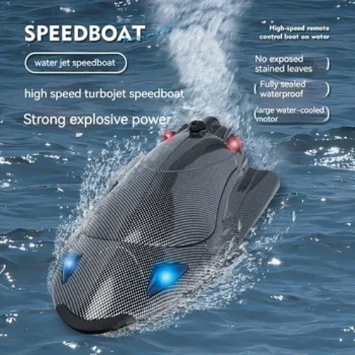Produk Baru Remote Control Fy011 Kapal Kecepatan Tinggi Turbo Jet Perahu Kecepatan Tinggi Skala Penuh Rc Night Cruise Light Model Perahu Cepat Mainan