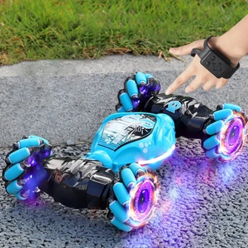 Voiture à dérive RC 4WD avec lumières Led musicales, 2.4G, Radio gestuelle, télécommande, voiture de cascade, rotative à 360 °, voiture d'escalade, jouets, cadeau