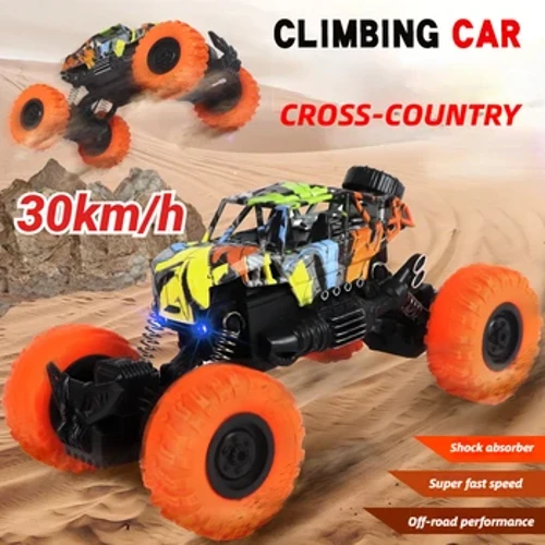 Mobil Dolanan Anak-anak 4wd RC Kecepatan Tinggi Kendaraan Off-Road Model Dolanan Inersia Climbing Stunt Driving Mobil Dolanan Kanggo Anak Laki-laki Mobil Hadiah Bayi