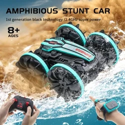 Amfibinen RC-auton kaukosäädin Stunt-autoajoneuvo Kaksipuolinen Flip Driving Drift Rc -autot Ulkolelut pojille Lasten lahja
