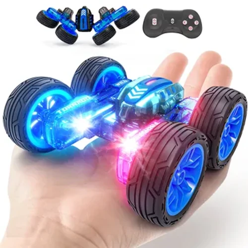 Çocuklar için Sinovan Uzaktan Kumanda Araba, Çift Taraflı RC Araba 360 Döner Dönen RC Dublör Arabalar LED 2.4 GHz 4WD Araba Oyuncak Hediyeler