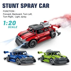 RC Car Drift 1:20 Stunt sa svjetlom u spreju Daljinski radio kontrolirani automobil Dječji takmičarski trkaći automobili i kamioni Igračke za dječake
