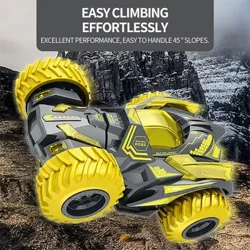 Stunt Spinning Toy Car. ბავშვები უკან იხევენ მანქანას 3 წლის ბიჭის გოგონასა და პატარას. Up 360 თავდაყირა ბრუნვის თამაში