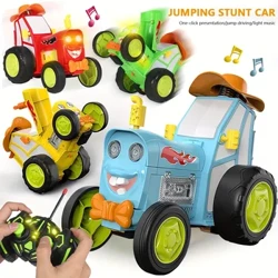 Crazy Jumping Fernsteierung Auto Spillsaachen, Wireless Swing Stunt Danz Auto mat LED Luucht Musek Rocking Tumbling, nofëllbar