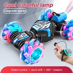 2023 Car Stunt RC mwyaf newydd 2.4G Ceir Rheolaeth Anghysbell RC Watch Synhwyrydd Ystumiau Tegan Electronig Rhodd Cylchdro LED i Fechgyn Plant