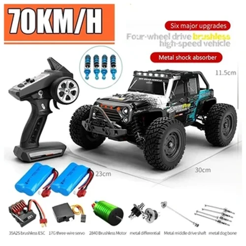 16103PRO 1:16 4WD RC voiture avec LED 2.4G voitures télécommandées 70 KM/H haute vitesse dérive monstre camion pour enfants VS WLtoys 144001 jouets