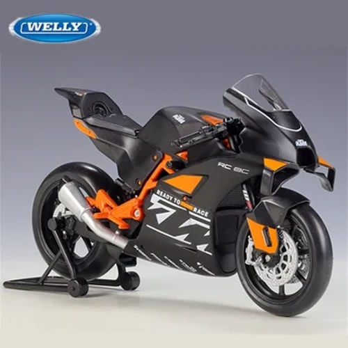 Welly 1:12 KTM RC 8C Alloy Silniční závodní Model motocyklu Diecasts Metal Street Sportovní Model motocyklu Simulace Dětské dárky