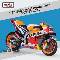 Maisto 1:18 Repsol Honda Team Rc213v 2021 #93 #44 Marc Marquez Moto Gp Racing Casting Alloy Motocycle Model Collection Dāvanu rotaļlieta