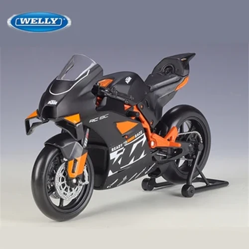 Welly 1:12 KTM RC 8C Alloy Road Racing Motorcycle Model Diecast Metal Street Sports Cross-country Motorcycle Model Tamaiti Meaalofa