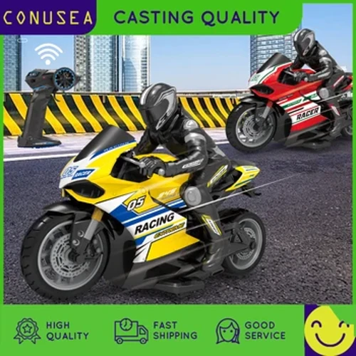 1/10 2.4G Héichgeschwindeg Fernsteierung RC Stunt Motorrad Drift Auto 30min Fuert Racing Motorrad RC Motorrad Spillsaachen Modell