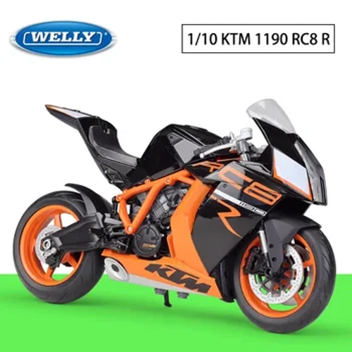 WELLY 1:10 KTM 1190 RC8 R Insamhladh Gluaisteán Samhail Alloy Bréagán Miotail Gluaisrothar Leanaí Bréagán Bréagán Bréagán Bréagán