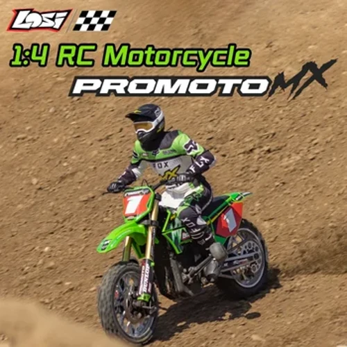 LOSI 1:4 Promoto-MX LOS06000 LOS06002 RTR 1/4 RC simulirani električni daljinski upravljač Model motocikla Automobil za odrasle dječje igračke