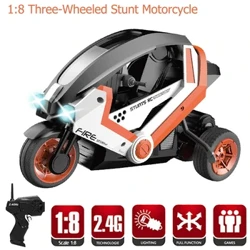 2.4GHZ Tatlong Gulong RC Drift Motorsiklo Mga Laruan para sa Boys 1/8 Electric Motor RC Cars High Speed ​​Racing 4CH Remote Control Racing Car