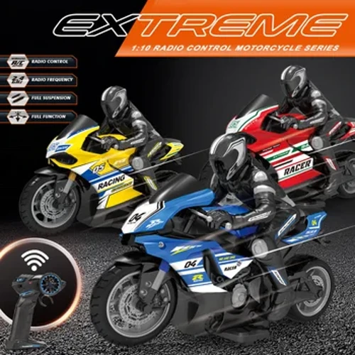 1:10 Rc Motorcycle High Speed ​​Scale Remote Control Stunt Drift Makapangyarihang Motor Simulation RC Motorbike Model Drive Racing Toys
