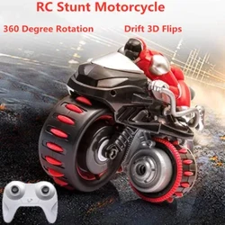 Гореща симулация Мотоциклет с високоскоростно дистанционно управление RC stunt drift Vehical 3D Flips 360 Degree Rotation off road Мотоциклетна играчка