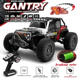 16103PRO 2.4GHz 70KM/H Professzionális RC autó: kefe nélküli motor, 1:16 méretarányú 4WD nagysebességű terepjáró jármű LED lámpával