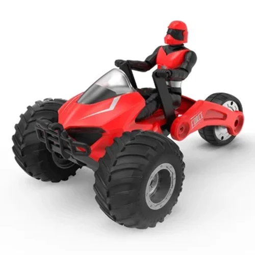 1：16 2.4G RC Car Remote Control Car Rotating Motorcycle Light Music Dancing Deformation Stunt Car Children's Toy for Boy Gift