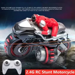 High Simulation Motorcycle 2.4G RC Stunt Motorbike RC Drift Car Vehical Led-valolla 360 astetta pyörivä 3D Flips Iskunkestävä