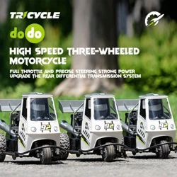 Rc Tricycle Motorcycle Spray 2.4G LED Light Radio Controlled Car Tricycle High Speed ​​Shock Absorption Rc Cars Mga Laruan ng Bata
