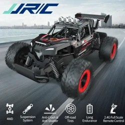 JJRC Q102 2.4 Ghz 4WD RC ravan trkaći kamion sa svjetlom 1:14 daljinski upravljač Dirt Bike brzi terenski automobil Dječji RC igračka Dječak Poklon