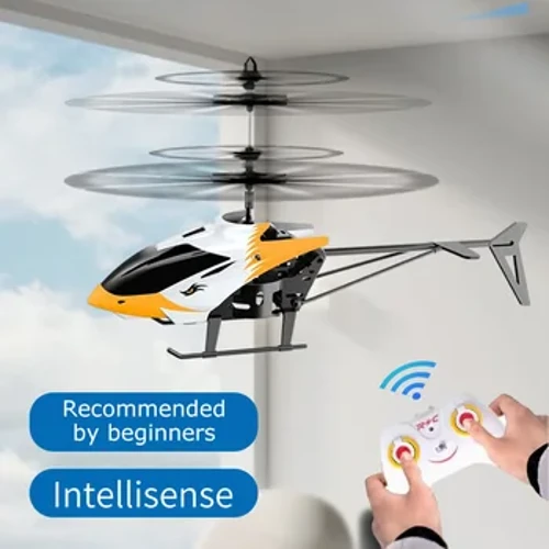 Avion cu telecomandă elicopter care zboară Mini avion de interacțiune cu detectarea gesturilor pentru copii cu lumină intermitentă Avion jucărie pentru copii