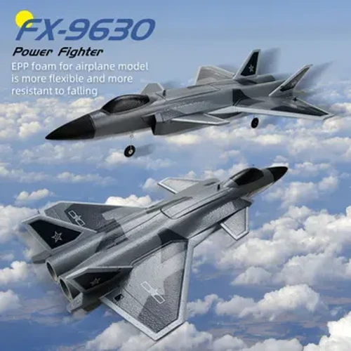 FX9630 RC Plane J20 Fighter Remote Control Airplane Anti-collision Soft Rubber Head Glider me Culvert Design Aircraft RC Toys
