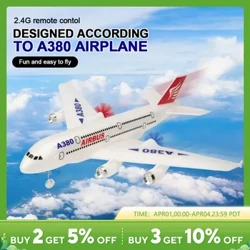 Airbus A380 RC Pesawat 2.4G Sayap Tetap Boeing 747 Remote Control Pesawat Luar Ruangan RC Pesawat Model Mainan untuk Anak Laki-laki